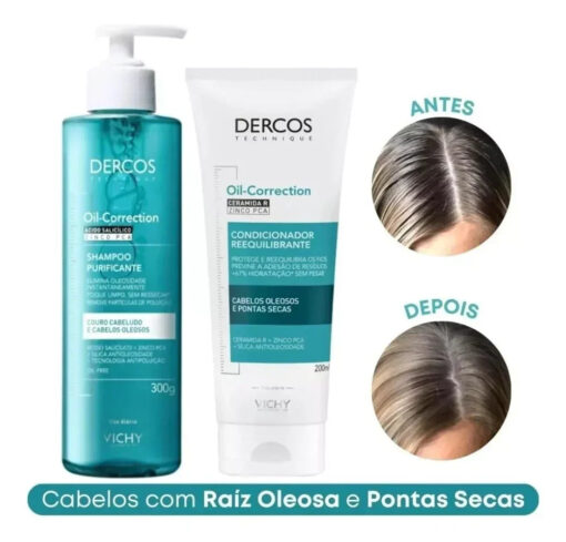 Kit Shampoo + Condicionador Dercos Oil Correction Vichy - Image 2