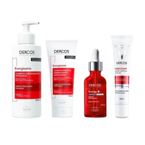 Kit Dercos Shampoo + Condicionador + Super Ampola + Sérum