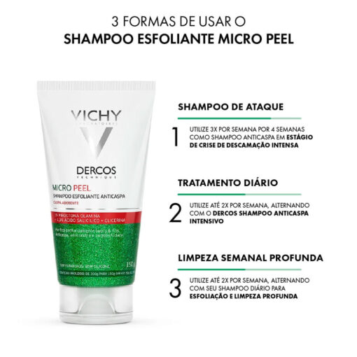 Vichy Dercos Micro Peel – Shampoo Esfoliante – 150ml - Image 2