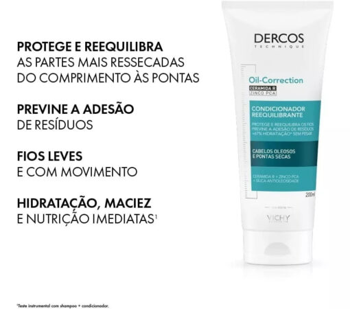 Kit Shampoo + Condicionador Dercos Oil Correction Vichy - Image 4