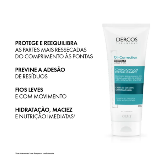 DERCOS CONDICIONADOR REEQUILIBRANTE OIL-CORRECTION COM CERAMIDA R E ZINCO PCA - Image 6